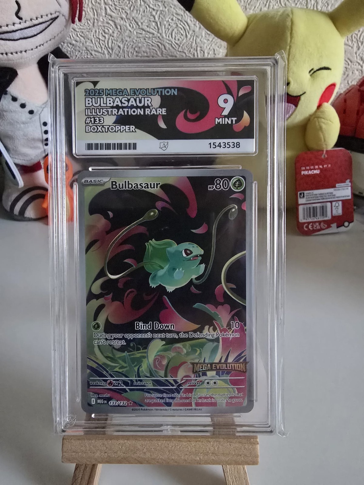 Ace 9 - Bulbasaur - Mega Evolution Box Topper Stamped - 133/132