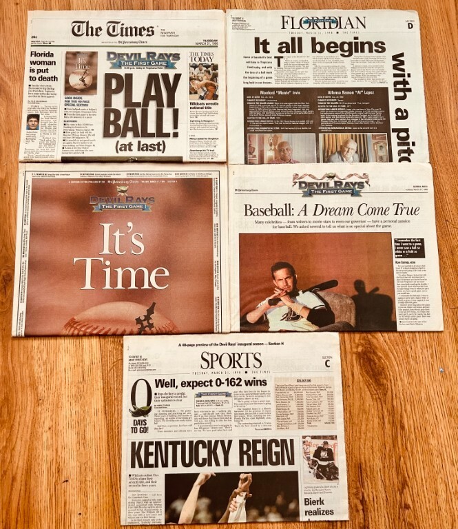 1998 Tampa Bay Rays First Game Kentucky Wins NCAA Title St. Pete Times newspaper