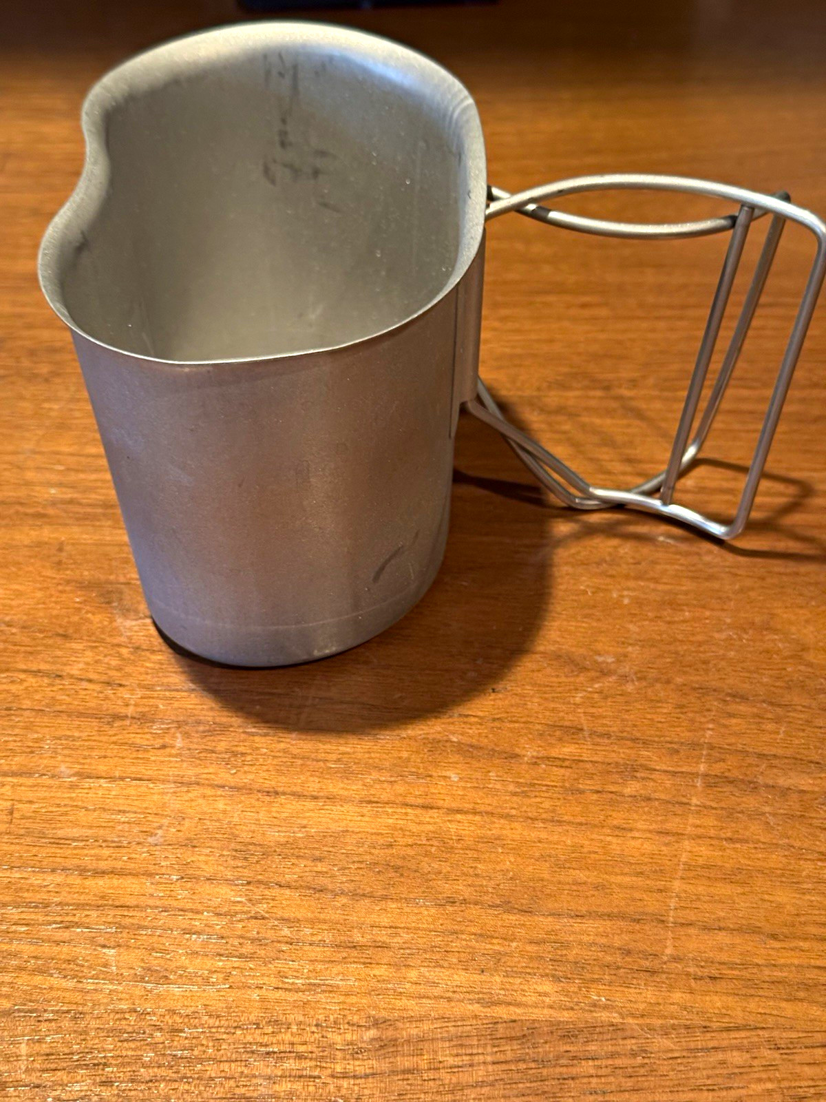 USGI Militaria Stainless Steel Canteen Cup w/ Wire Handle Field Gear