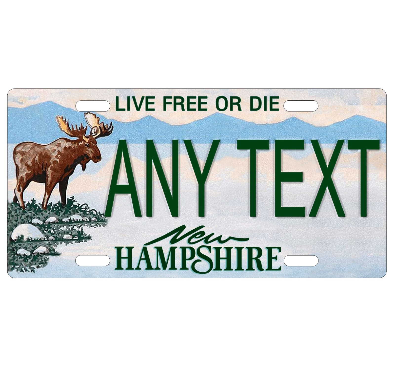 Novelty, Personalized State License Plates-New Hampshire 1 . 3 Sizes Available