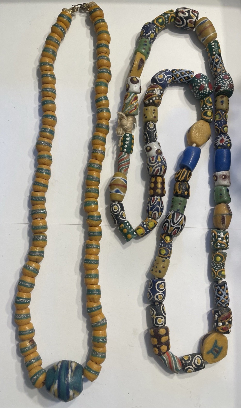 Antique Venetian Millefiori African Trade Beads, Necklace Lot