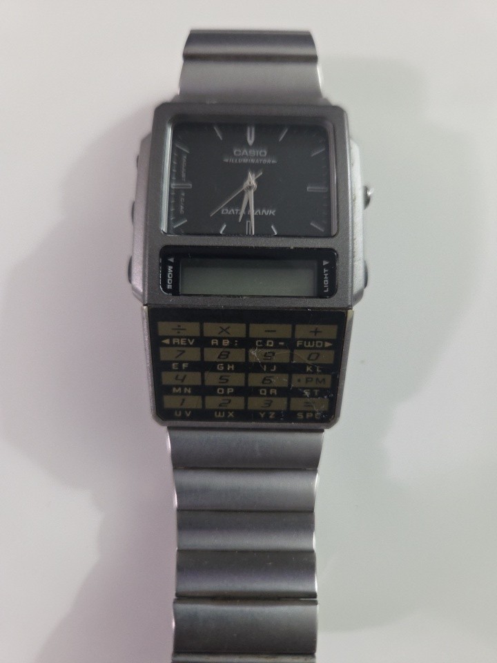 Casio Data Bank Abc-30 Digital-Analog Quartz Men Databank 767823 Need Battery Casio Data Bank Abc-30 Digital-Analog Quartz Men Databank 767823 Need Battery