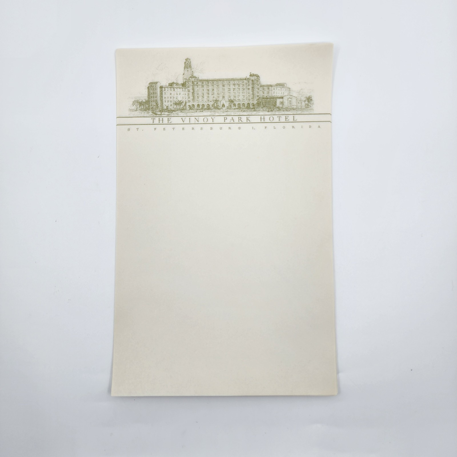 VTG The Vinoy Park Hotel Letterhead St. Petersburg, Florida, 5 sheets, 6\