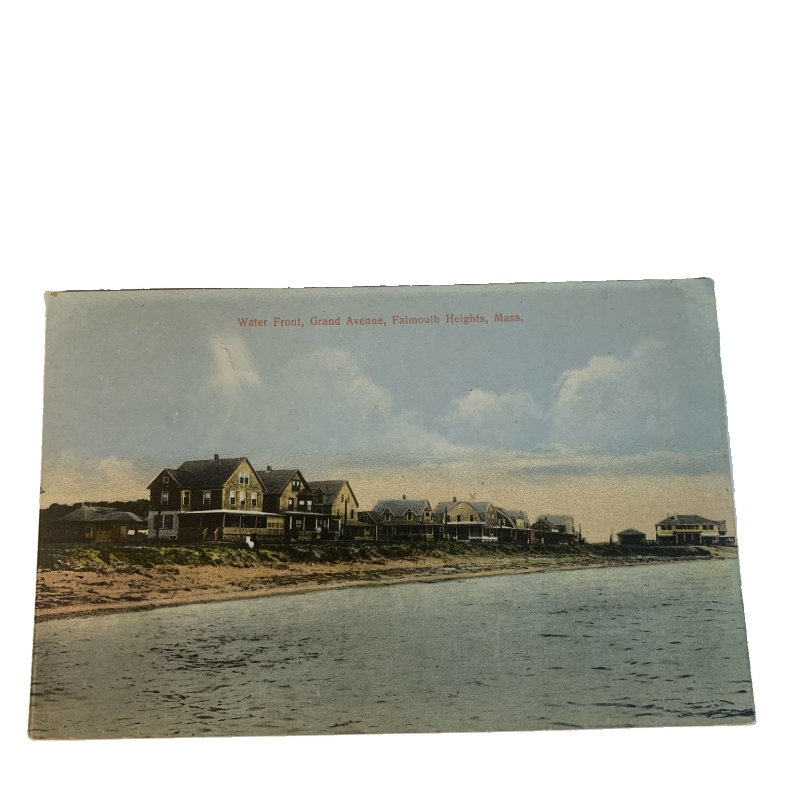 Antique Waterfront Grand Ave Falmouth Heights MA Postcard Posted D550 Antique Waterfront Grand Ave Falmouth Heights MA Postcard Posted D550
