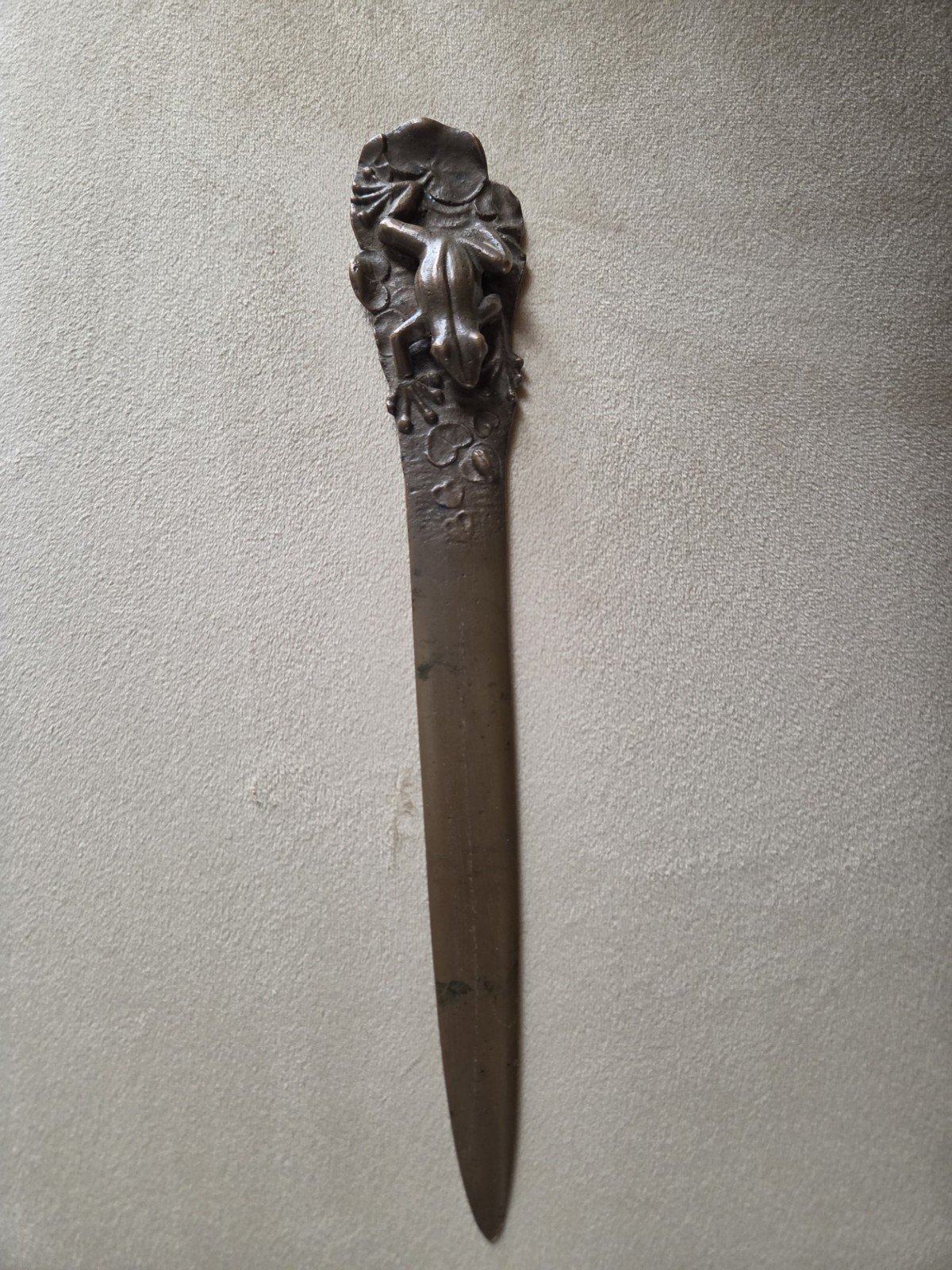 French antique vintage bronze letter opener. Art Nouveau. French antique vintage bronze letter opener. Art Nouveau.