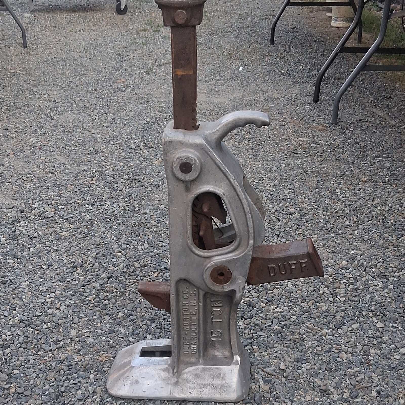 Vintage Duff Norton Railroad Jack 15 Ton 117 AC VERY RARE Vintage Duff Norton Railroad Jack 15 Ton 117 AC VERY RARE