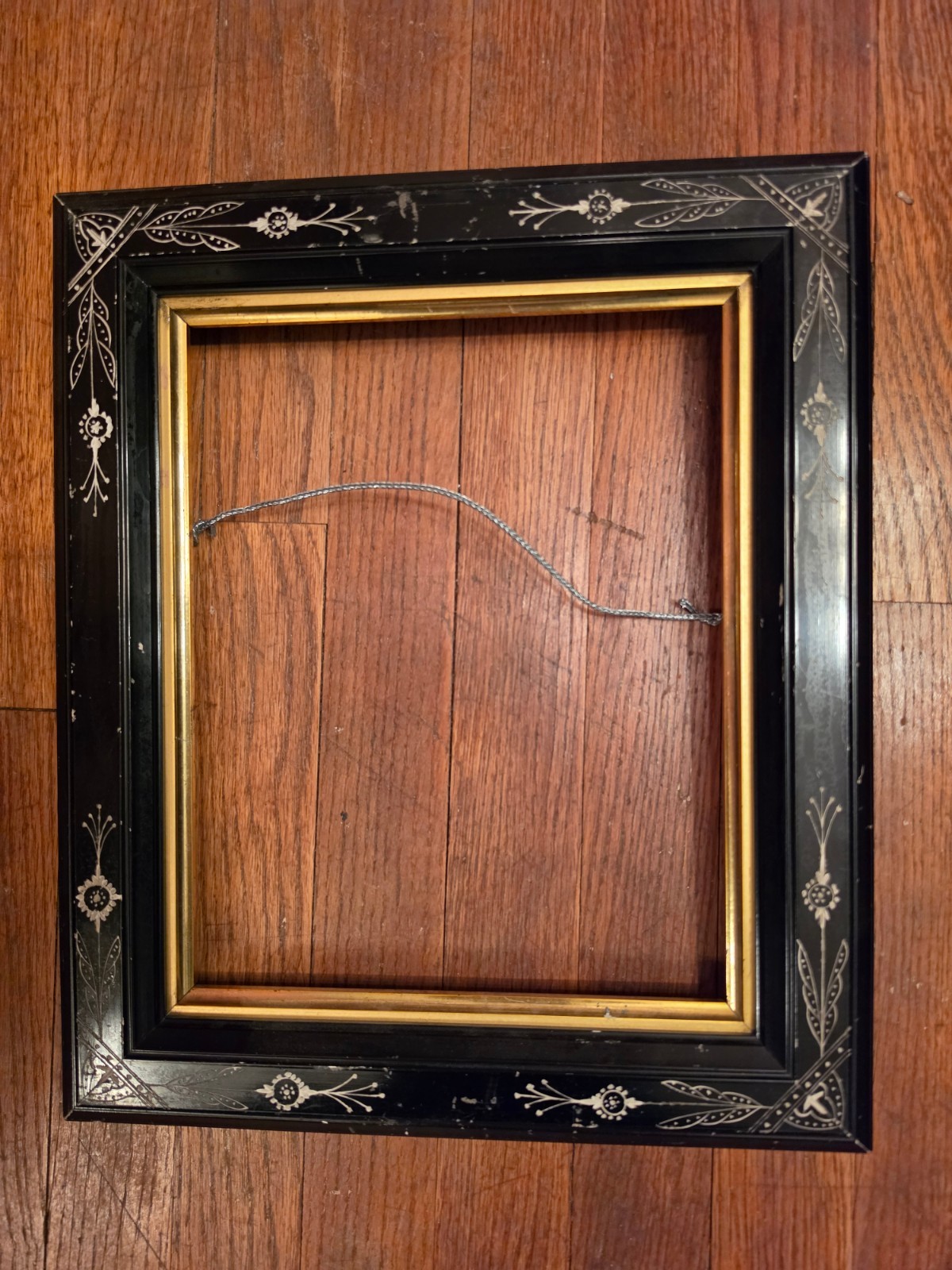 Antique Victorian Eastlake Ebonized Picture Frame Antique Victorian Eastlake Ebonized Picture Frame