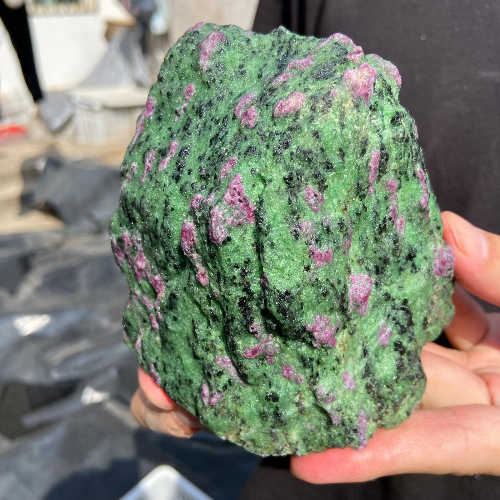 2.6lb Natural Ruby Zoisite Crystal Gemstone Rough Anyolite Mineral Specimen