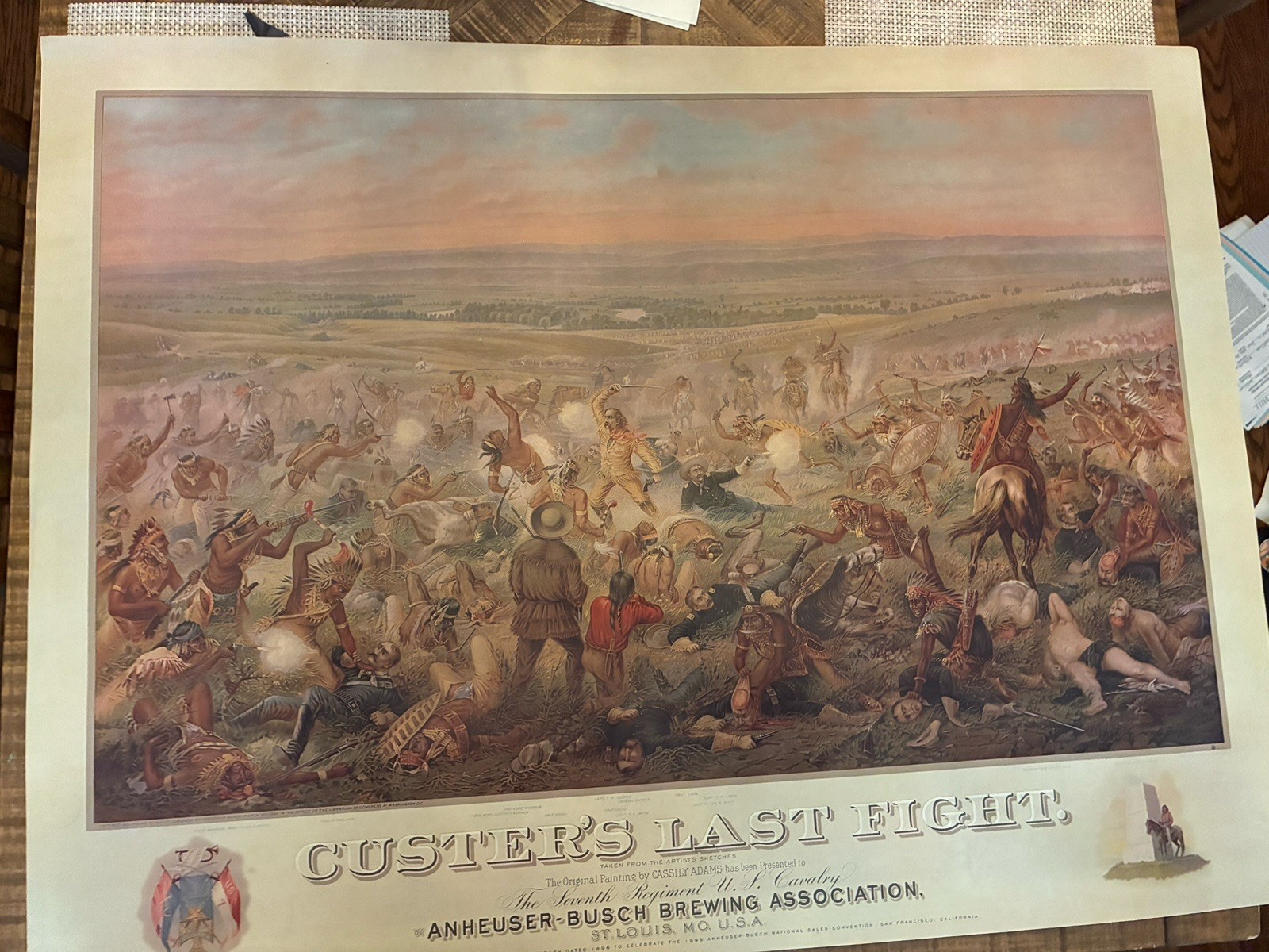 Custer's Last, Anheuser Busch Limited Edition Art Requested From Adolphus Busch Custer's Last, Anheuser Busch Limited Edition Art Requested From Adolphus Busch