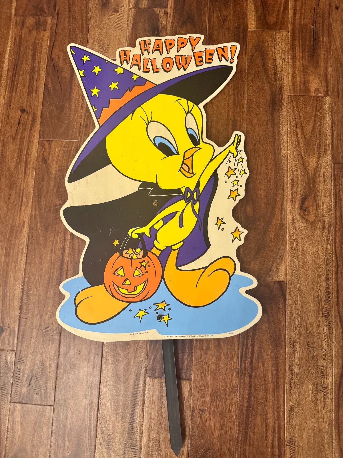 Vintage 1998 Halloween Warner Bros Tweety Bird Lawn Yard Art Sign 26 Vintage 1998 Halloween Warner Bros Tweety Bird Lawn Yard Art Sign 26