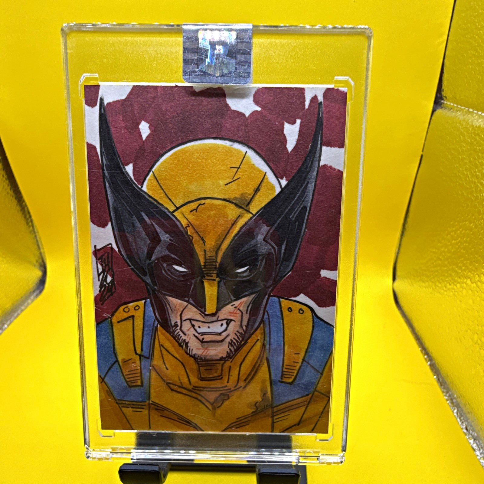 Tom Hodges Wolverine Marvel Official Sketch Card Hard Signed Auto 1/1