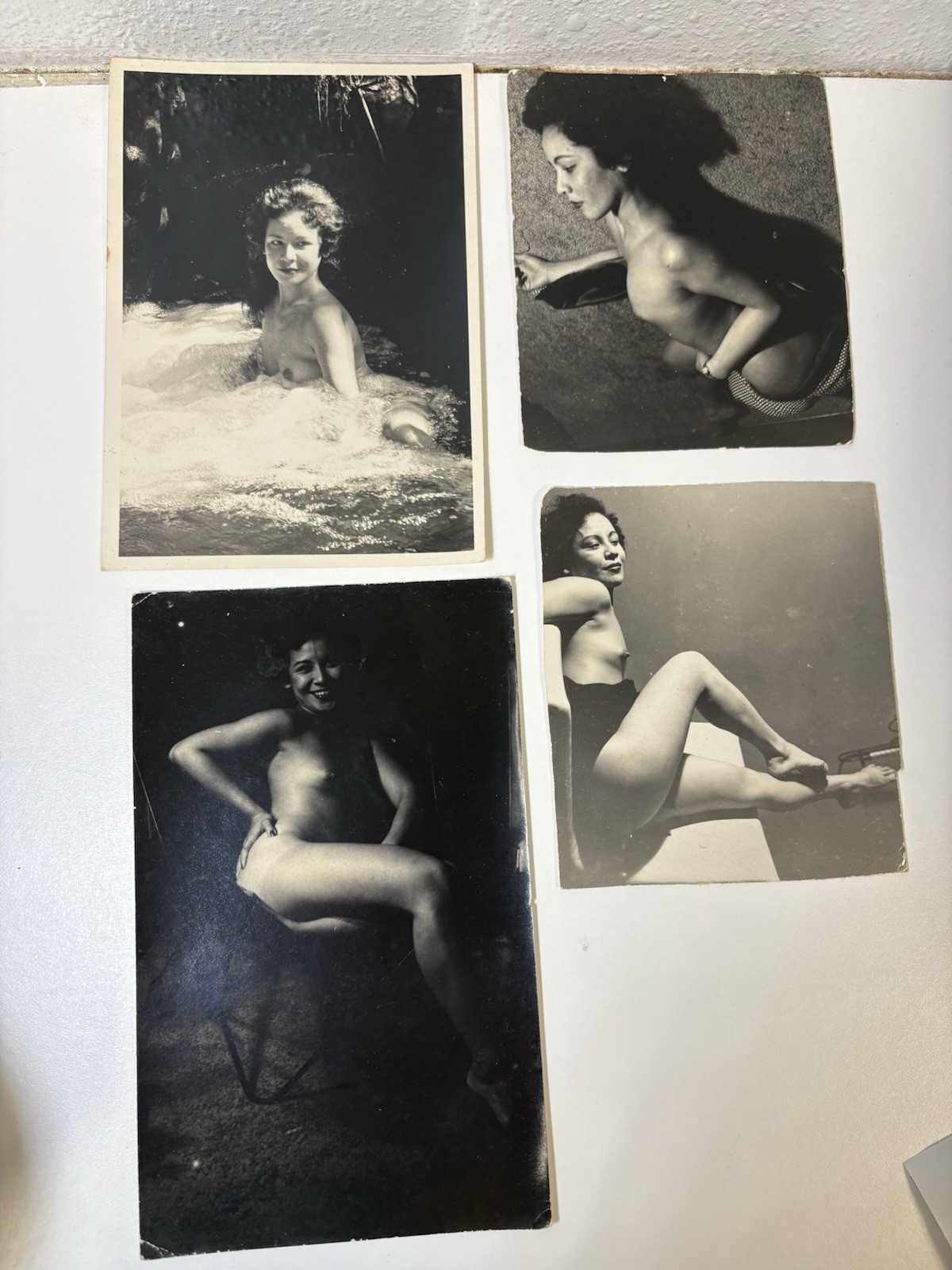 Vintage 1950’s Photos ~ Hawaii Portrait Girls ~ Lot Of 4 ~ Various Sizes ~ READ 