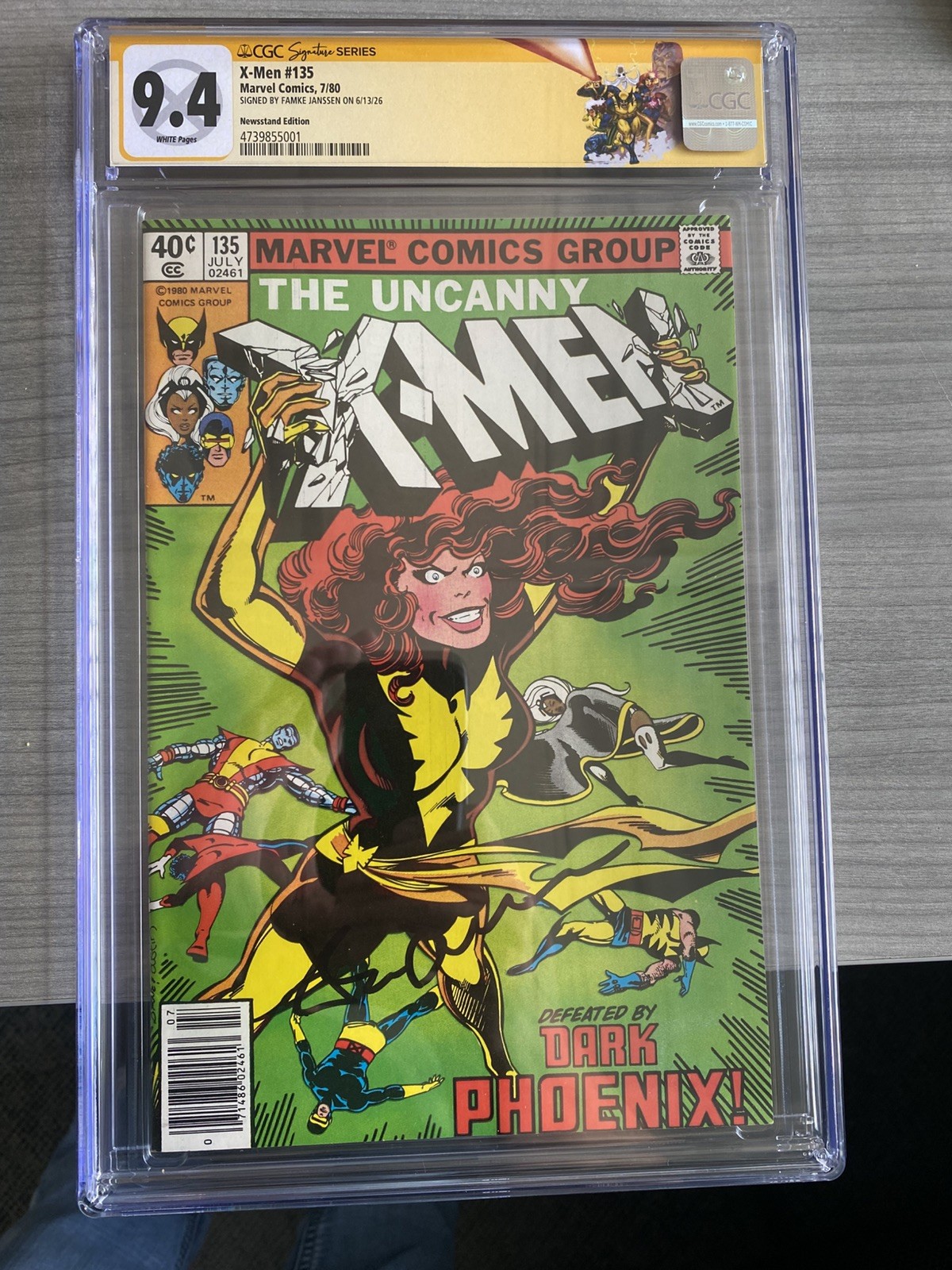 X-Men # 135 CGC 9.4 White (Marvel, 1980) Dark Phoenix cover FAMKE AUOT JEAN GREY X-Men # 135 CGC 9.4 White (Marvel, 1980) Dark Phoenix cover FAMKE AUOT JEAN GREY