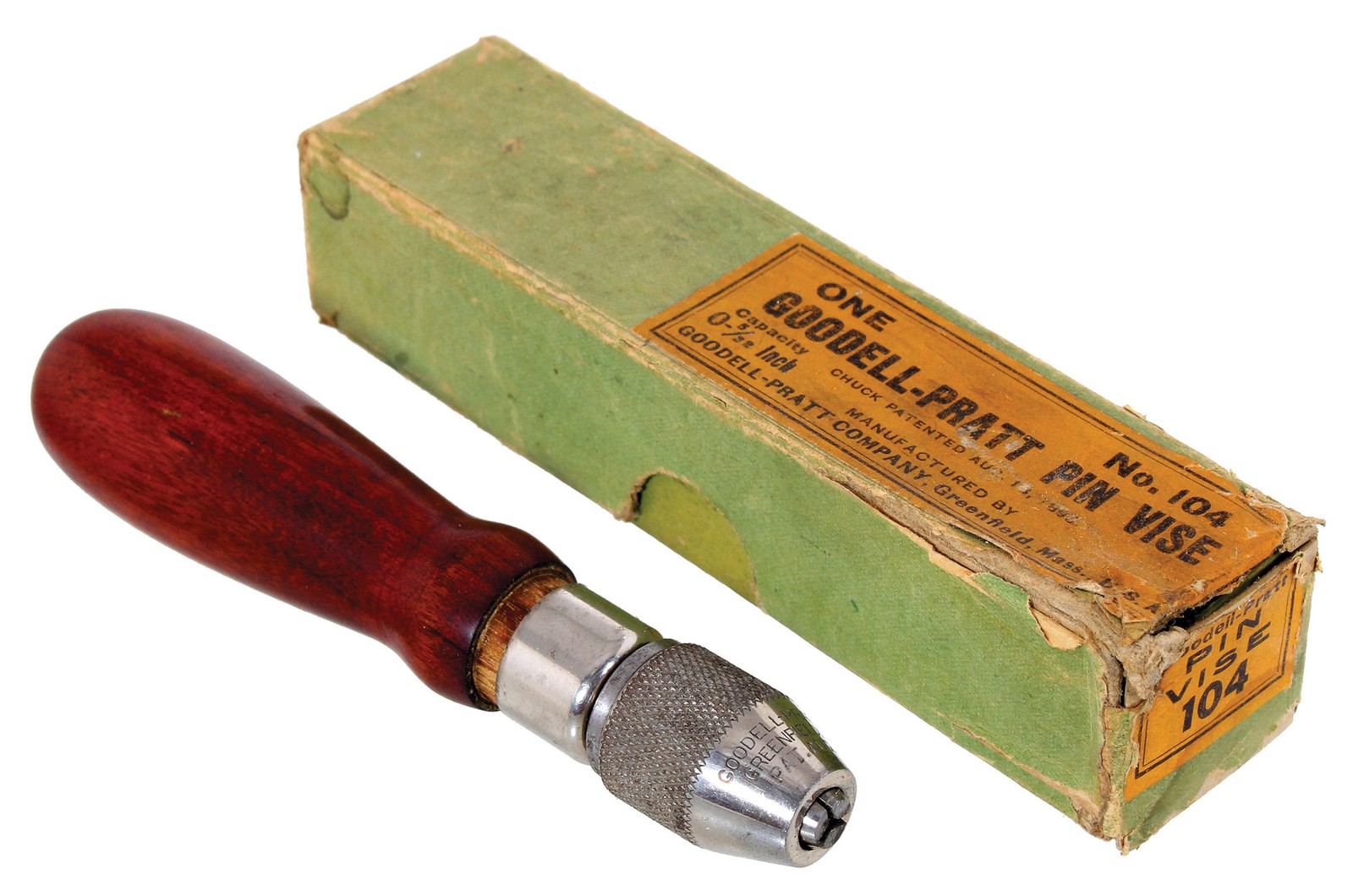 Goodell-Pratt No. 104 Three Jaw Pin Vise - Unused in Original Box