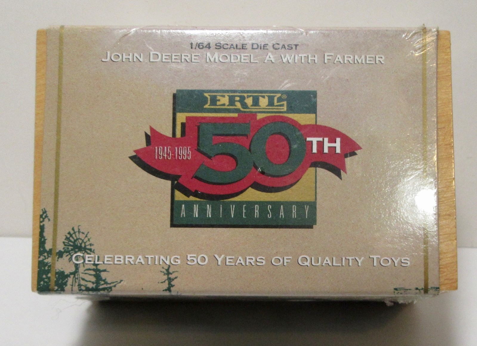 Ertl 50th Anniversary Of Quailty Toys John Deere Model A With Farmer 1/64 Scale Ertl 50th Anniversary Of Quailty Toys John Deere Model A With Farmer 1/64 Scale