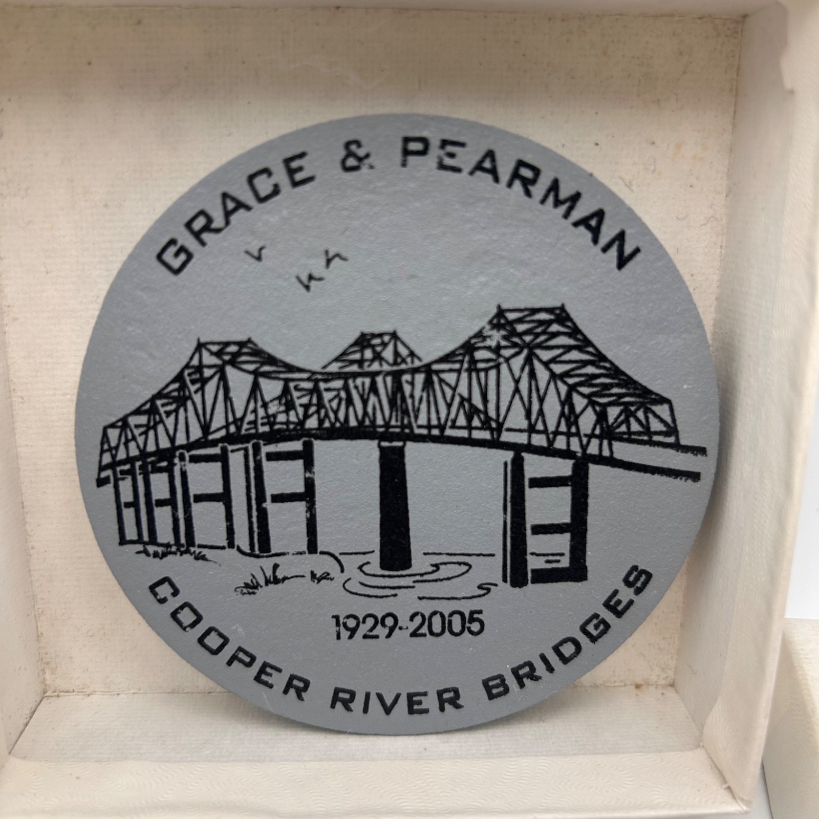SCDOT Grace & Pearman Cooper River Bridges Steel Railing Medallion Charleston SC