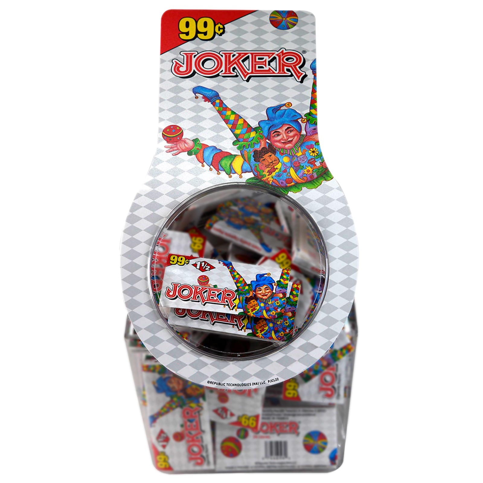 Joker Rolling Paper 1 1/2 Classic Paper 1.5 Cigarette Paper (Bulk Tub of 72)