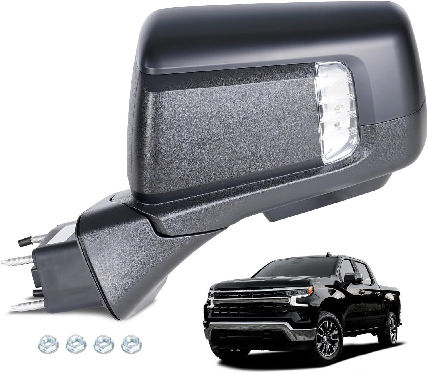 Left Side Mirror Compatible with 2019-2025 Chevy Silverado 1500 RST – Heated Pow Left Side Mirror Compatible with 2019-2025 Chevy Silverado 1500 RST – Heated Pow