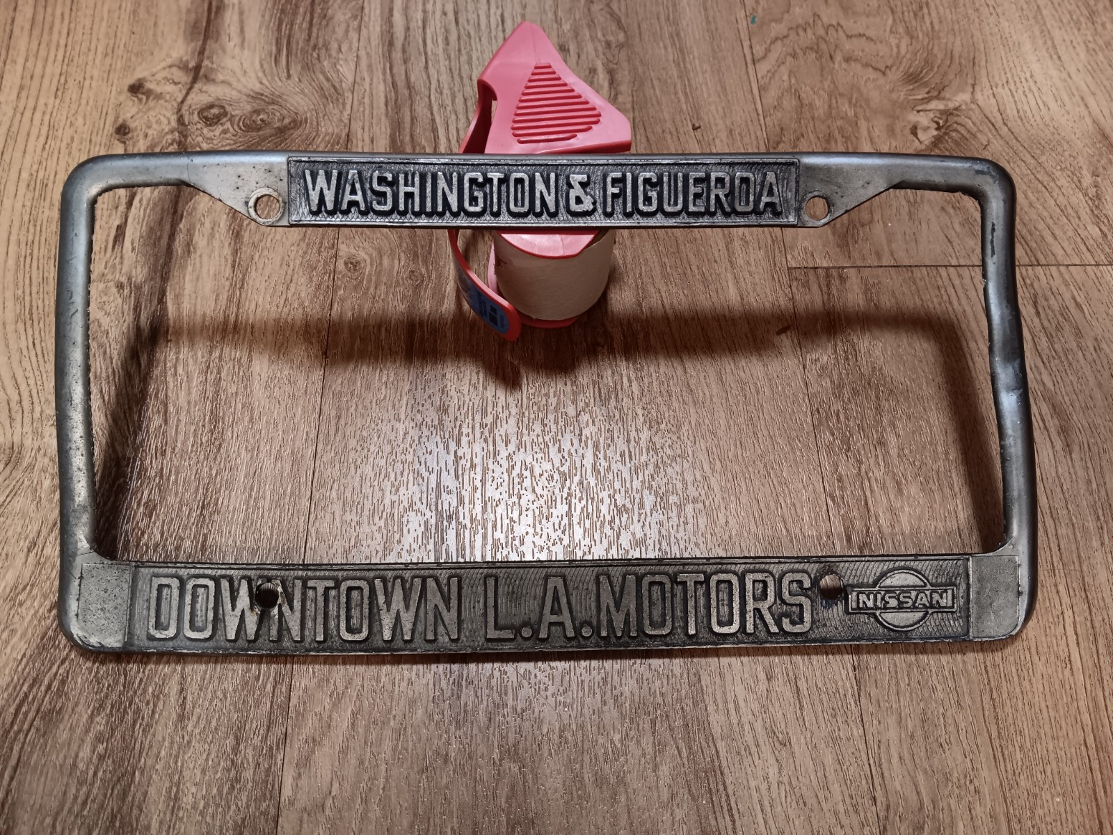 Nissan of Downtown LA, Los Angeles, CA, Dealer Metal License Plate Frame Nissan of Downtown LA, Los Angeles, CA, Dealer Metal License Plate Frame