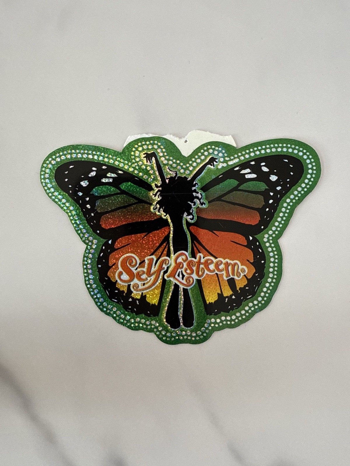 Self Esteem Butterfly Girl | Vintage ODM Prism Y2K Vending Machine Sticker Self Esteem Butterfly Girl | Vintage ODM Prism Y2K Vending Machine Sticker