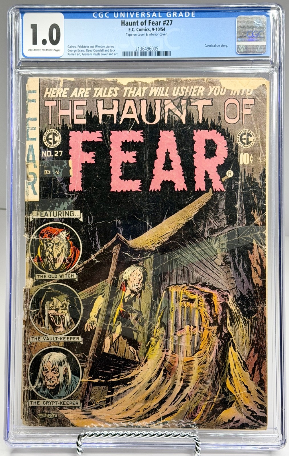 💥 Haunt of Fear #27 Nice Pre-Code Horror Golden Age EC Comic 1954 CGC 1.0 💥