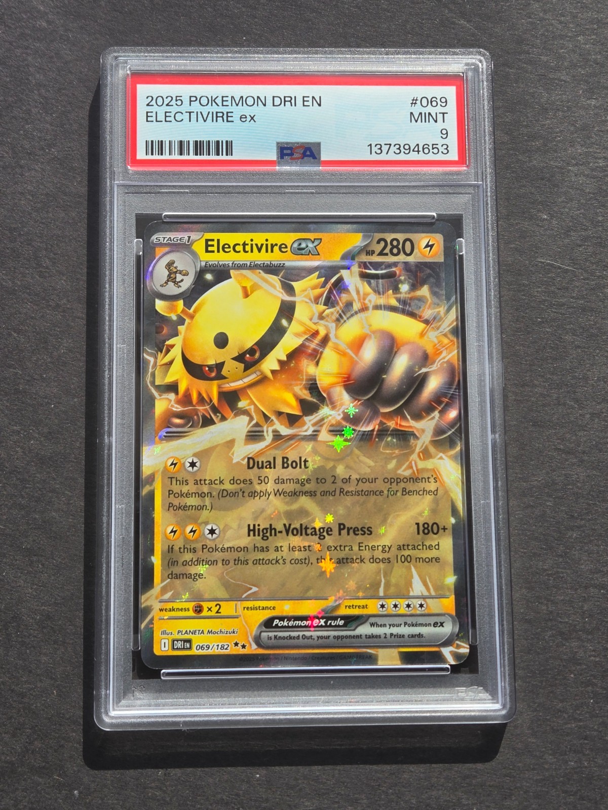 PSA 9 ELECTIVIRE EX 069/182 - DESTINED RIVALS RARE HOLO - MINT