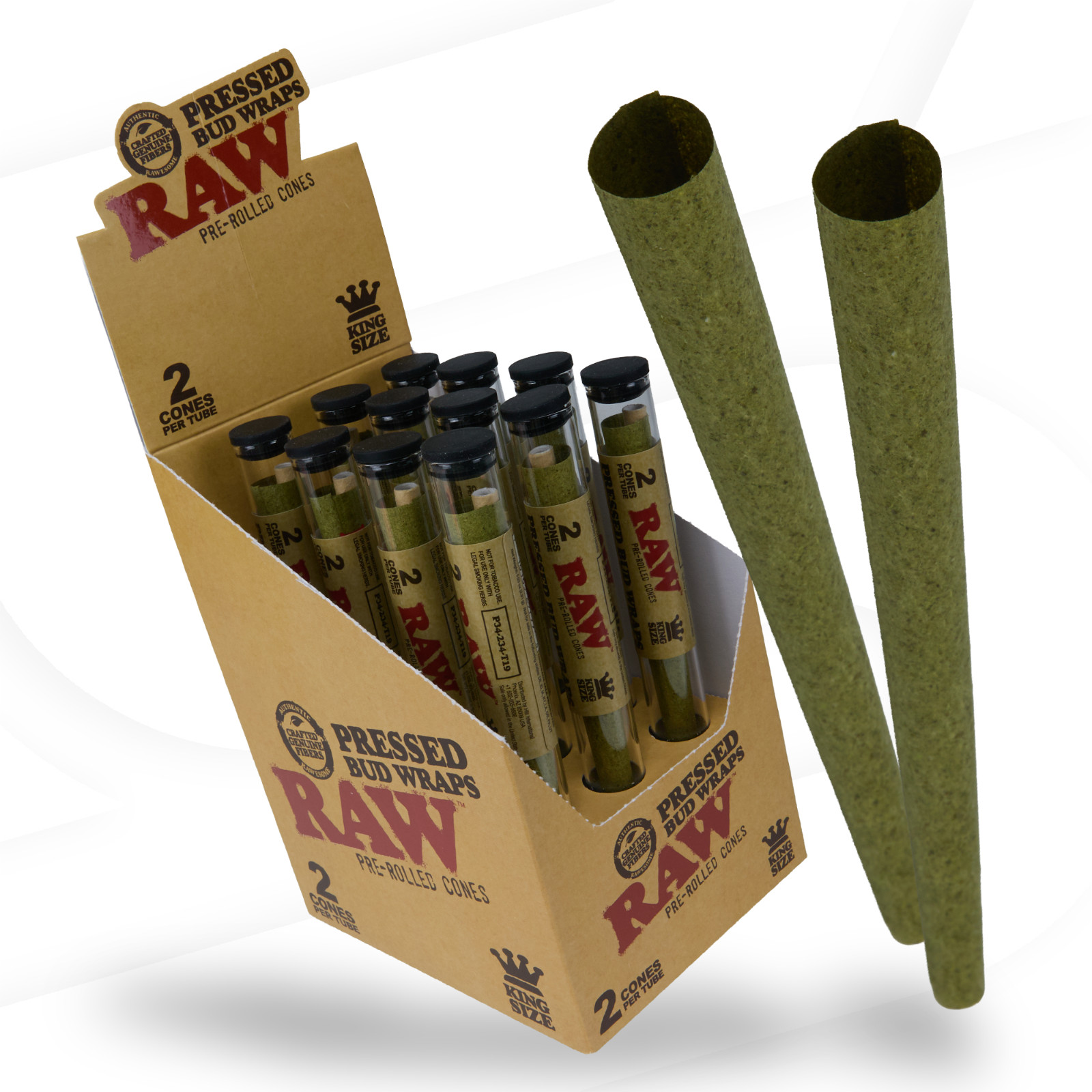 RAW Pressed Wraps | King Size | 24 cones per box RAW Pressed Wraps | King Size | 24 cones per box