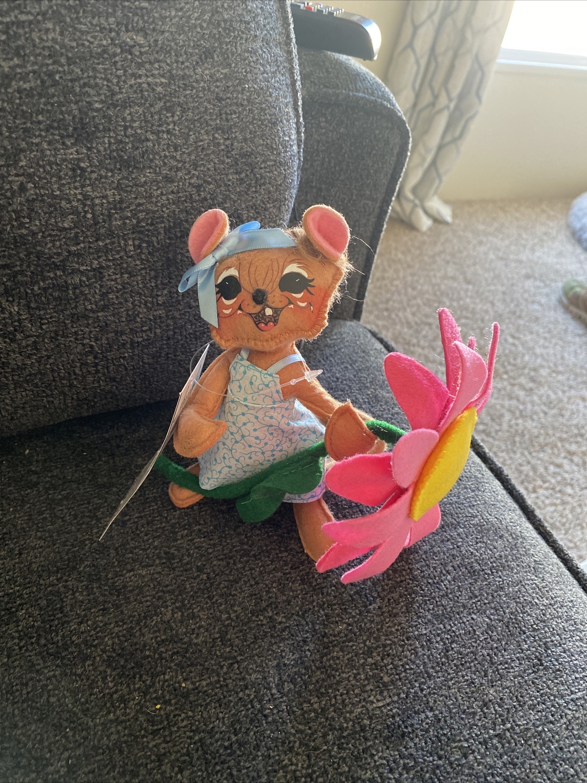 annalee 6” blue skies daisy mouse nwt