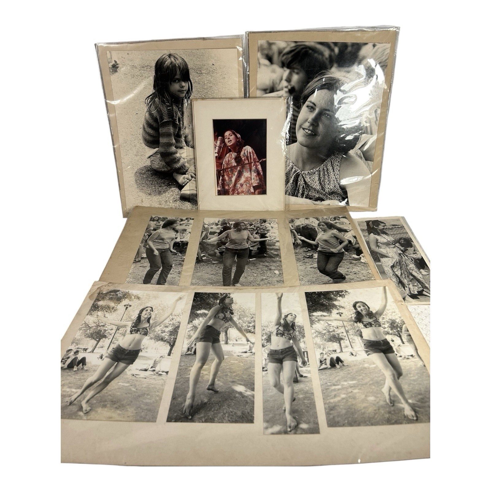 Vintage Collection Lot of 11 Hippie Music Festival Black White Photographs Vintage Collection Lot of 11 Hippie Music Festival Black White Photographs