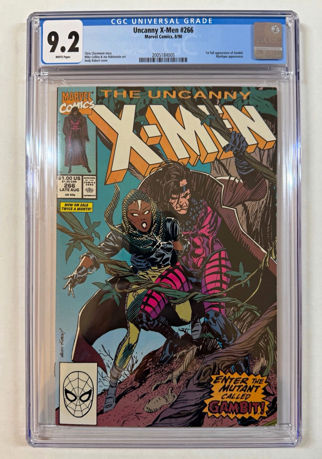 The Uncanny X-Men #266 1990 CGC 9.2 Gambit 1st Full Appearance The Uncanny X-Men #266 1990 CGC 9.2 Gambit 1st Full Appearance