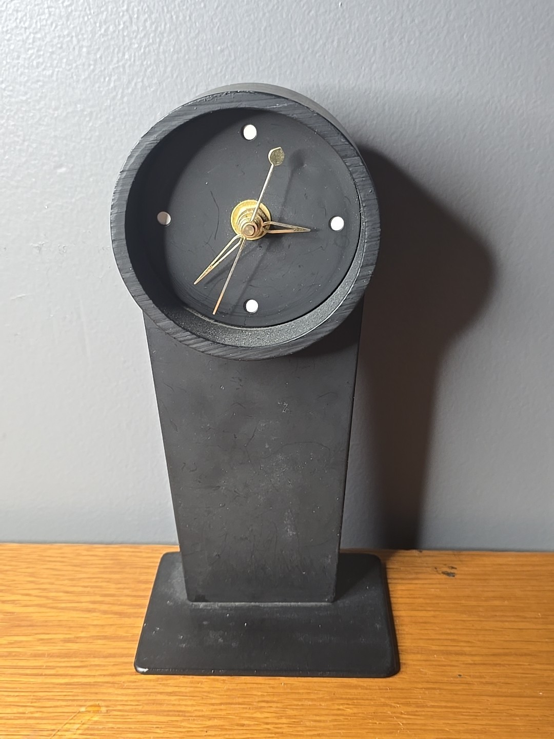 Vintage MCM Tochigi Tokei Heavy Steel Mantle Clock Face Brass Hands - WORKING Vintage MCM Tochigi Tokei Heavy Steel Mantle Clock Face Brass Hands - WORKING
