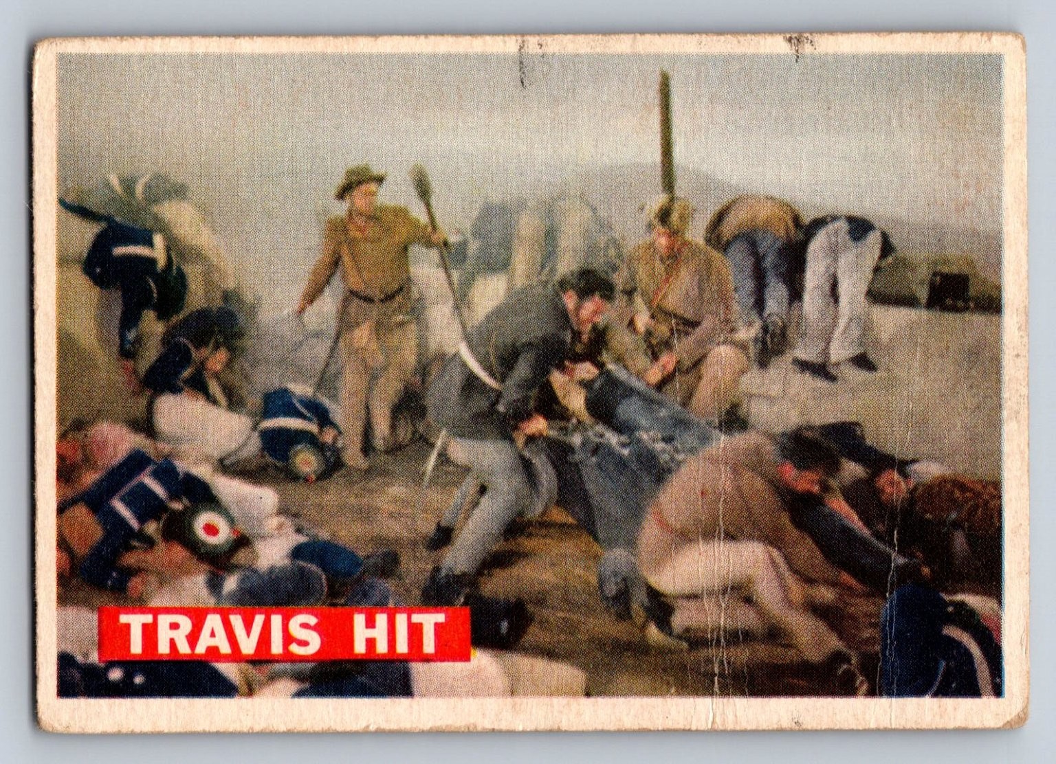 Disney Davy Crockett Travis Hit 1955 Topps #75 Disney Davy Crockett Travis Hit 1955 Topps #75