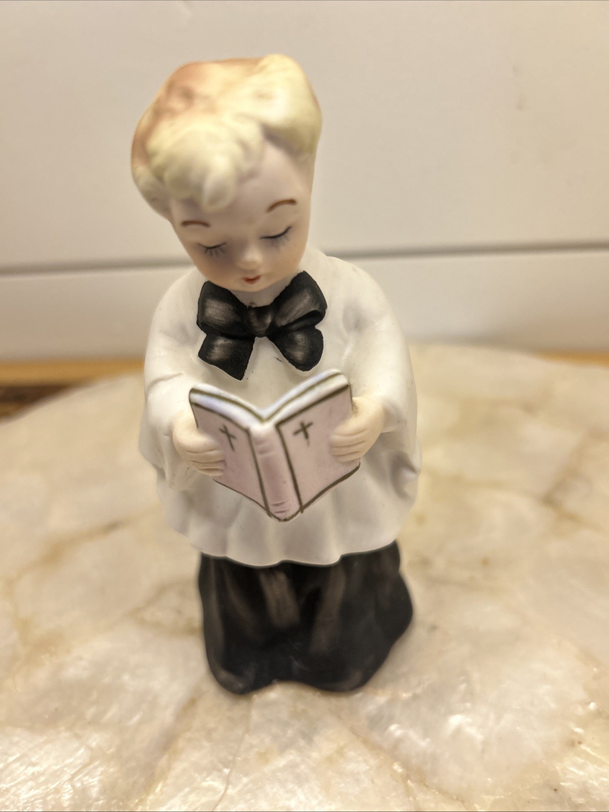Vintage Mid 20th Century Porcelain Choir/Altar Boy Surprise Cowboy Costume Vintage Mid 20th Century Porcelain Choir/Altar Boy Surprise Cowboy Costume