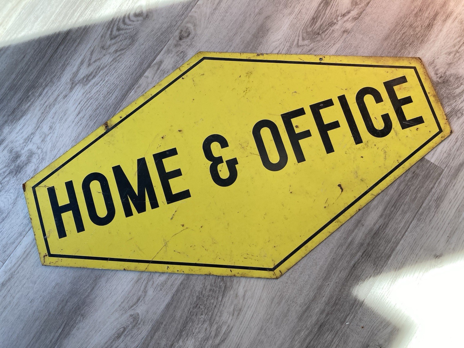 Vintage Hardware Store Sign Home Office Double Sided Metal Cool Look