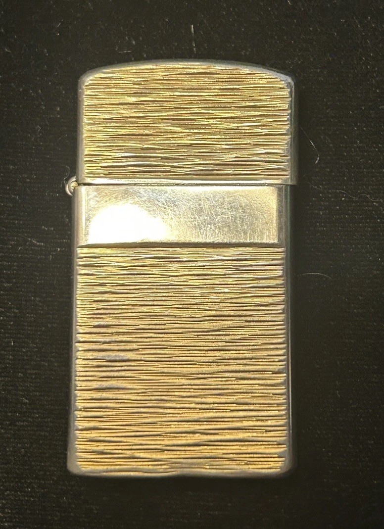 Zippo Lighter Vintage 1976 Golden Elegance Tree Bark Full Size No Monogram Nice