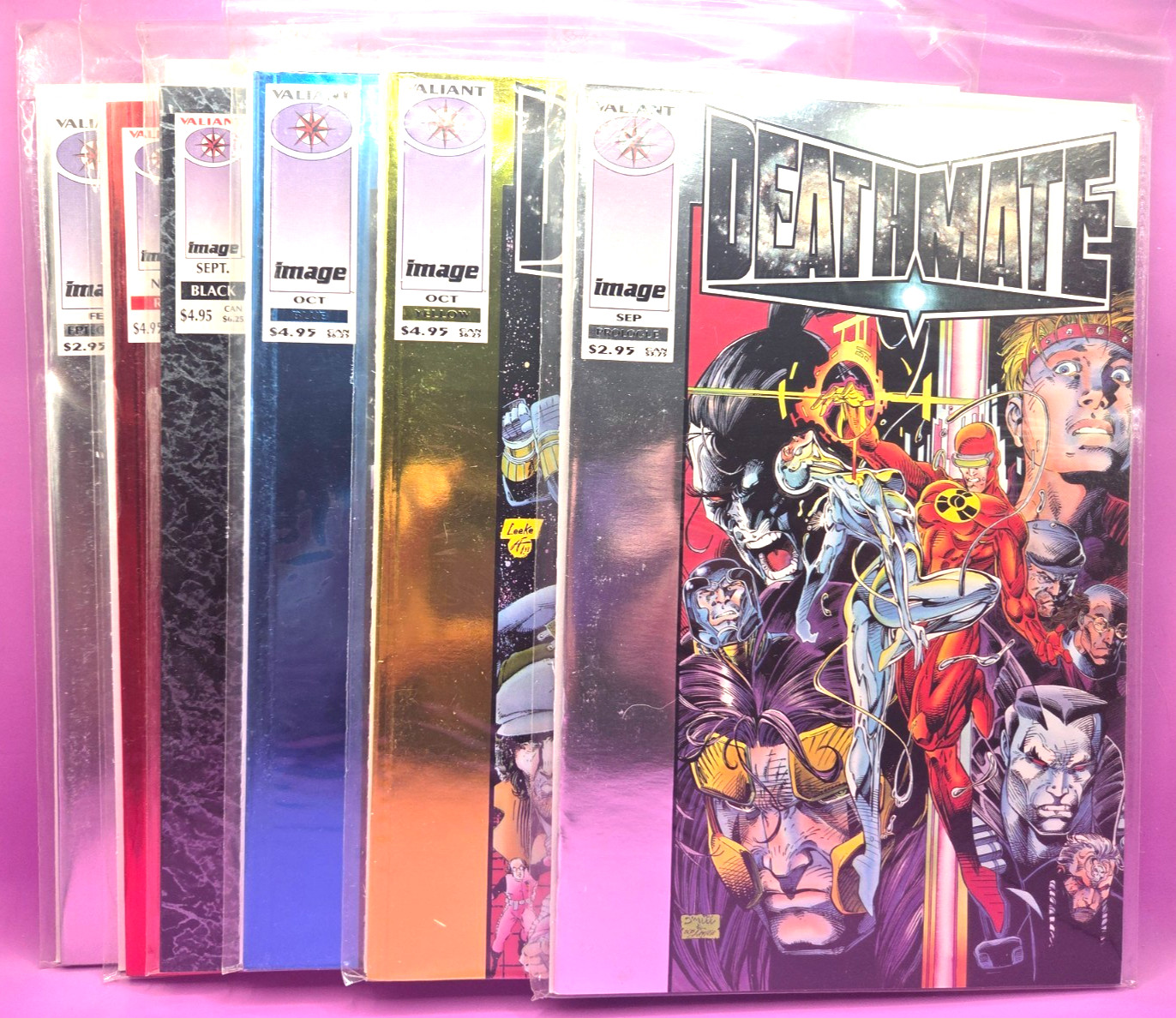 DEATHMATE COMPLETE SET #1-6 PROLOGUE YELLOW BLUE RED BLACK EPILOGUE VF/NM  1993