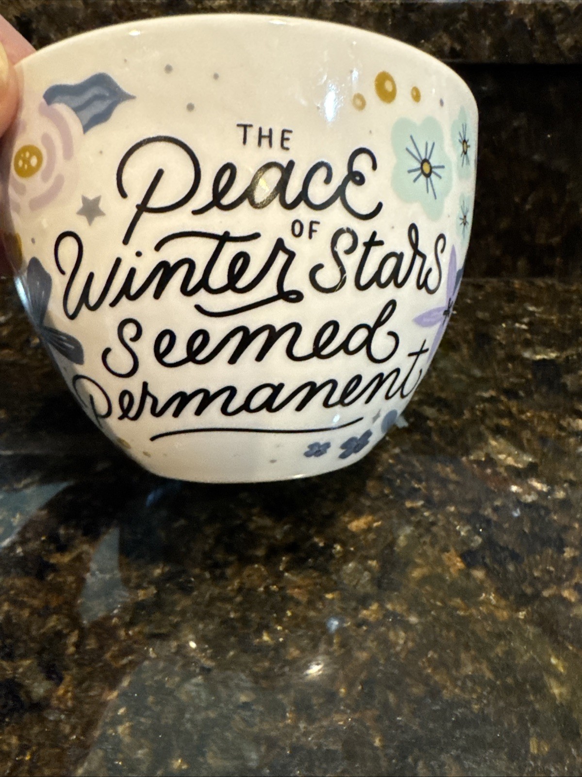 Owlcrate Mug The Peace Of Winter Stars Seemed Permanent Cappuccino Size 3.25\