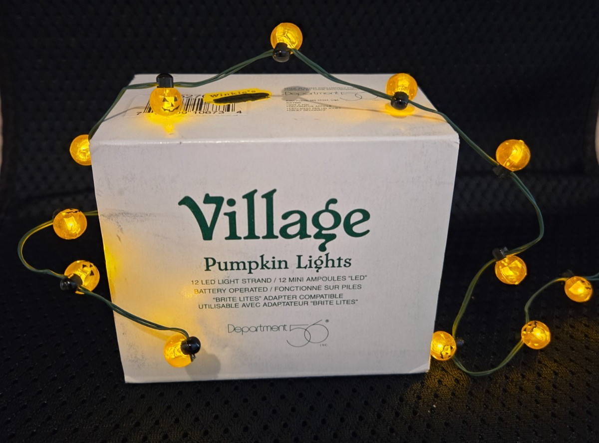 VINTAGE Department 56 Pumpkin Light Strand - 12 Mini LED Lights #52700 - NEW VINTAGE Department 56 Pumpkin Light Strand - 12 Mini LED Lights #52700 - NEW