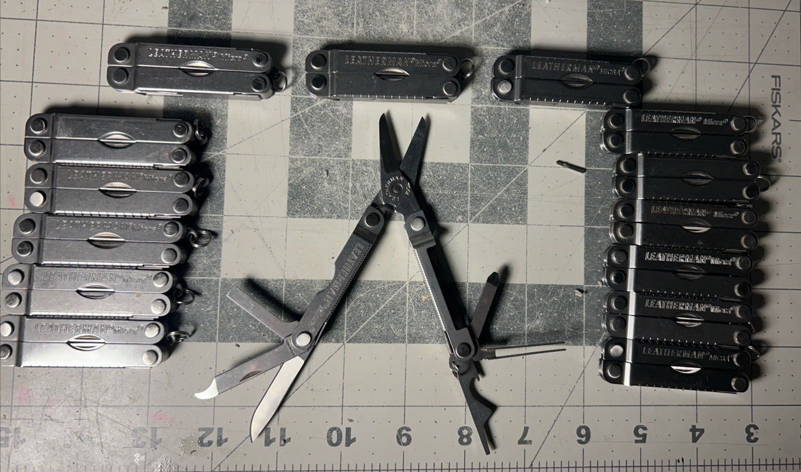 Leatherman Micra Multi-tool Silver Block Letter Logo