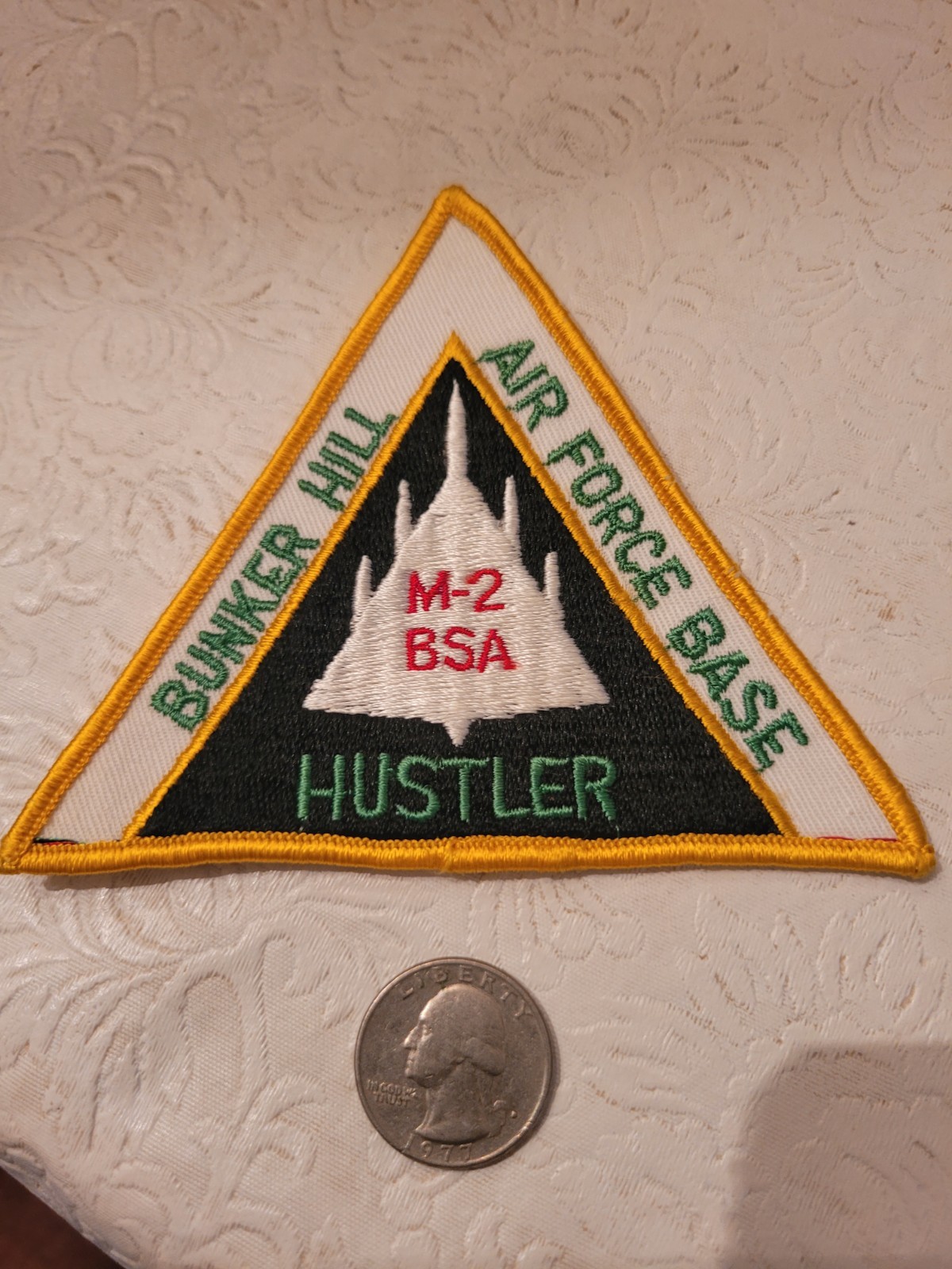 VINTAGE BUNKER HILL AFB B-58 HUSTLER CAMPOREE PATCH MINT(1961) LATER GRISSOM AFB