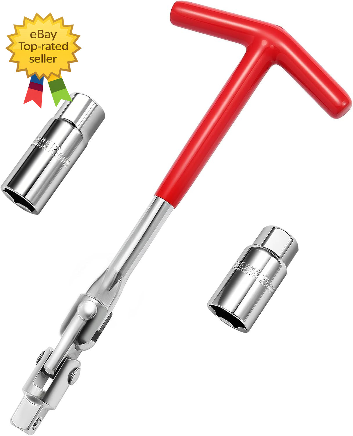 3Pcs Spark Plug Socket Wrench Set T-Handle, Universal 5/8\