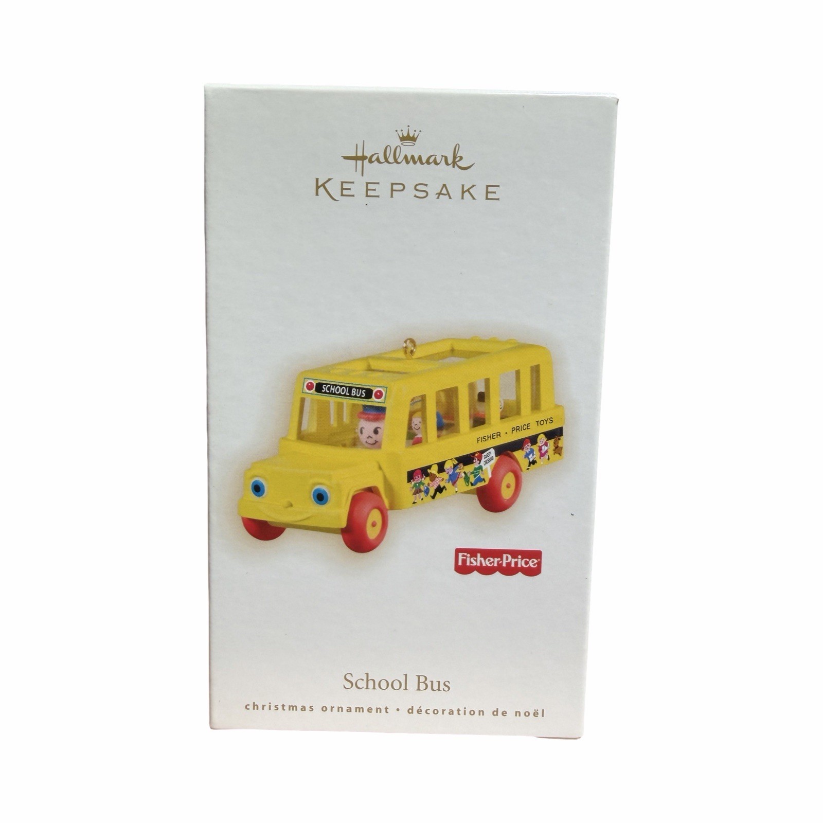 2009 Hallmark Fisher-Price School Bus Ornament - Vintage Toys - Yellow Bus