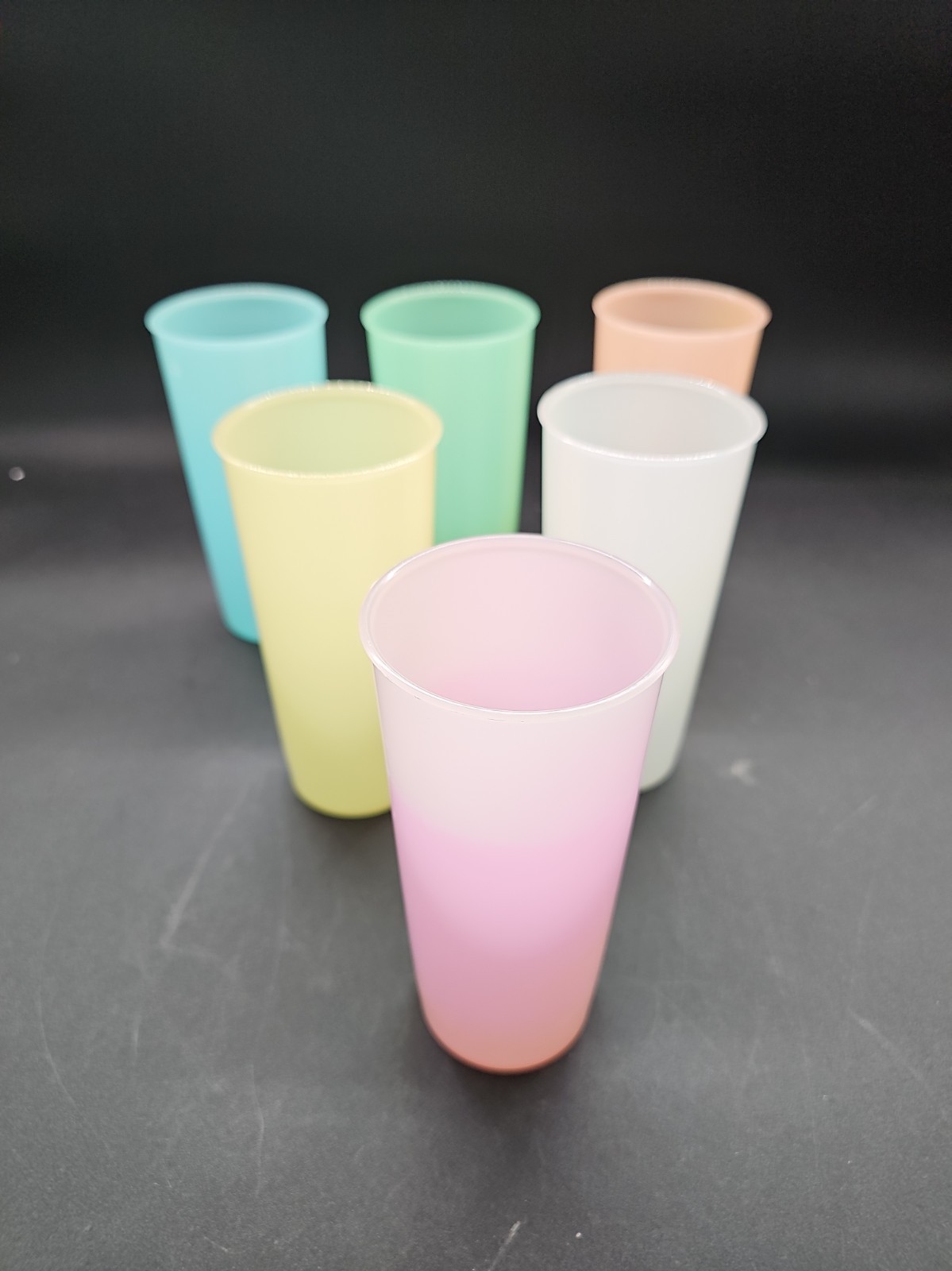 Set of 6 Vintage Tupperware Pastel Tumblers Drinking Glass 12oz. Cups #115 Set of 6 Vintage Tupperware Pastel Tumblers Drinking Glass 12oz. Cups #115
