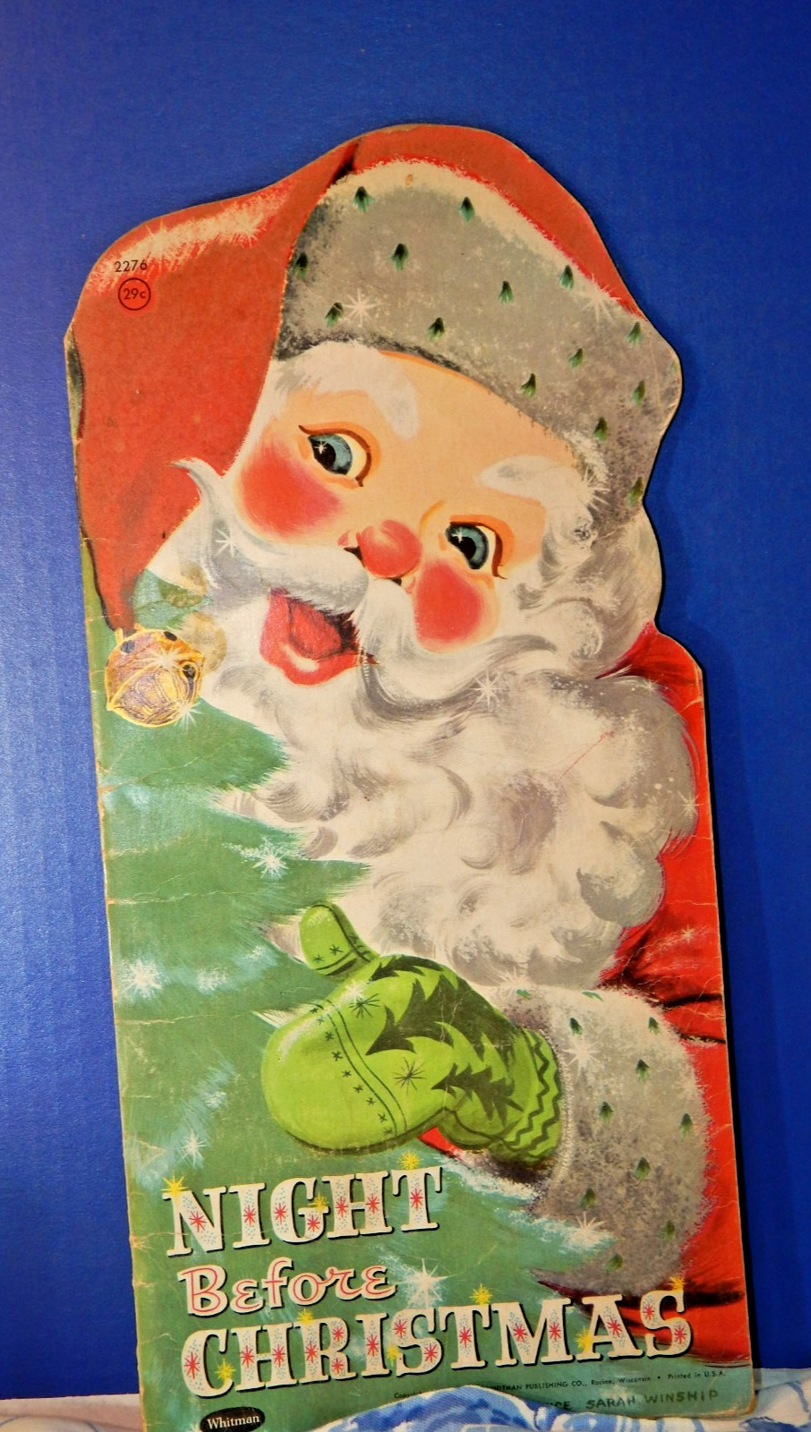 Night Before Christmas Whitman Vintage 1958 Die-Cut Softcover Book Winship