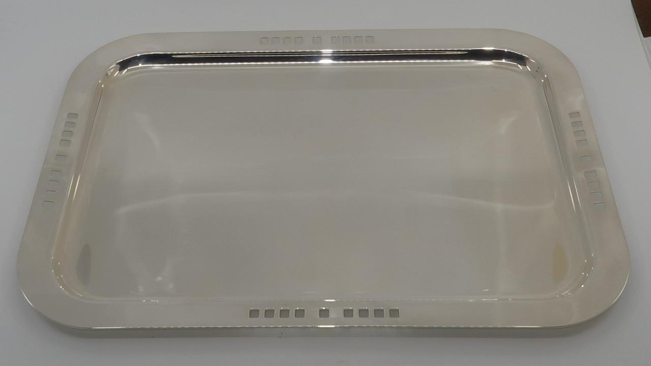 Gorham Silverplate Italy MAESTRI Serving Tray, Pierced Rim 11 3/4\