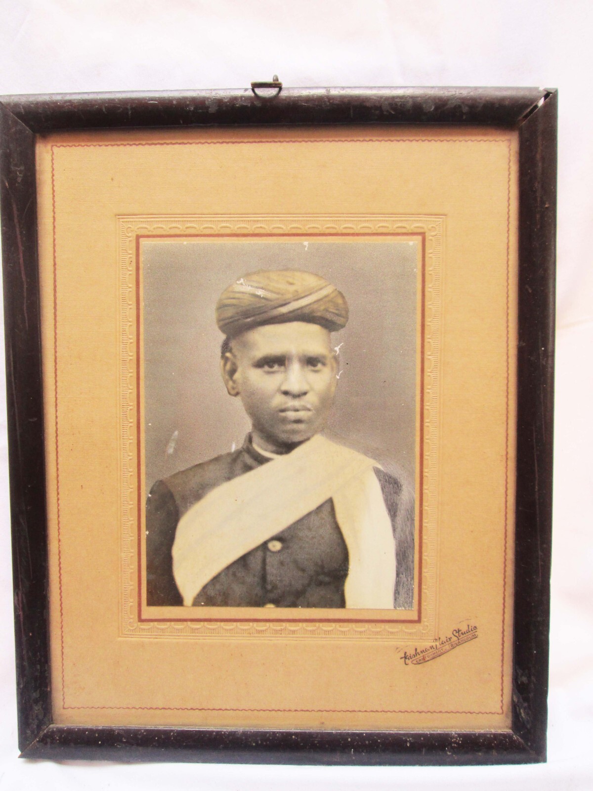 Antique Black & White Photo Photograph Old Educated Rich India Man in 1930\'s