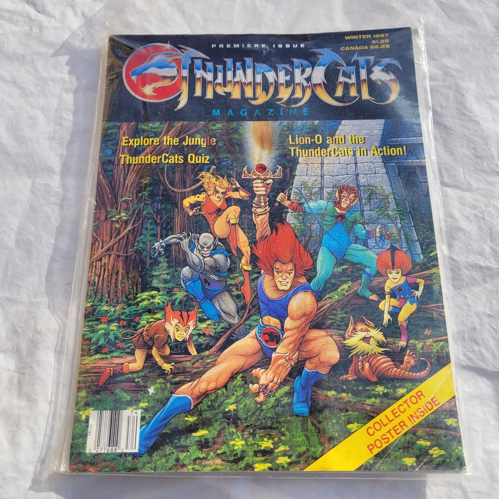 Thundercats Magazine Number 1 Premiere Issue Poster Intact Winter 1987