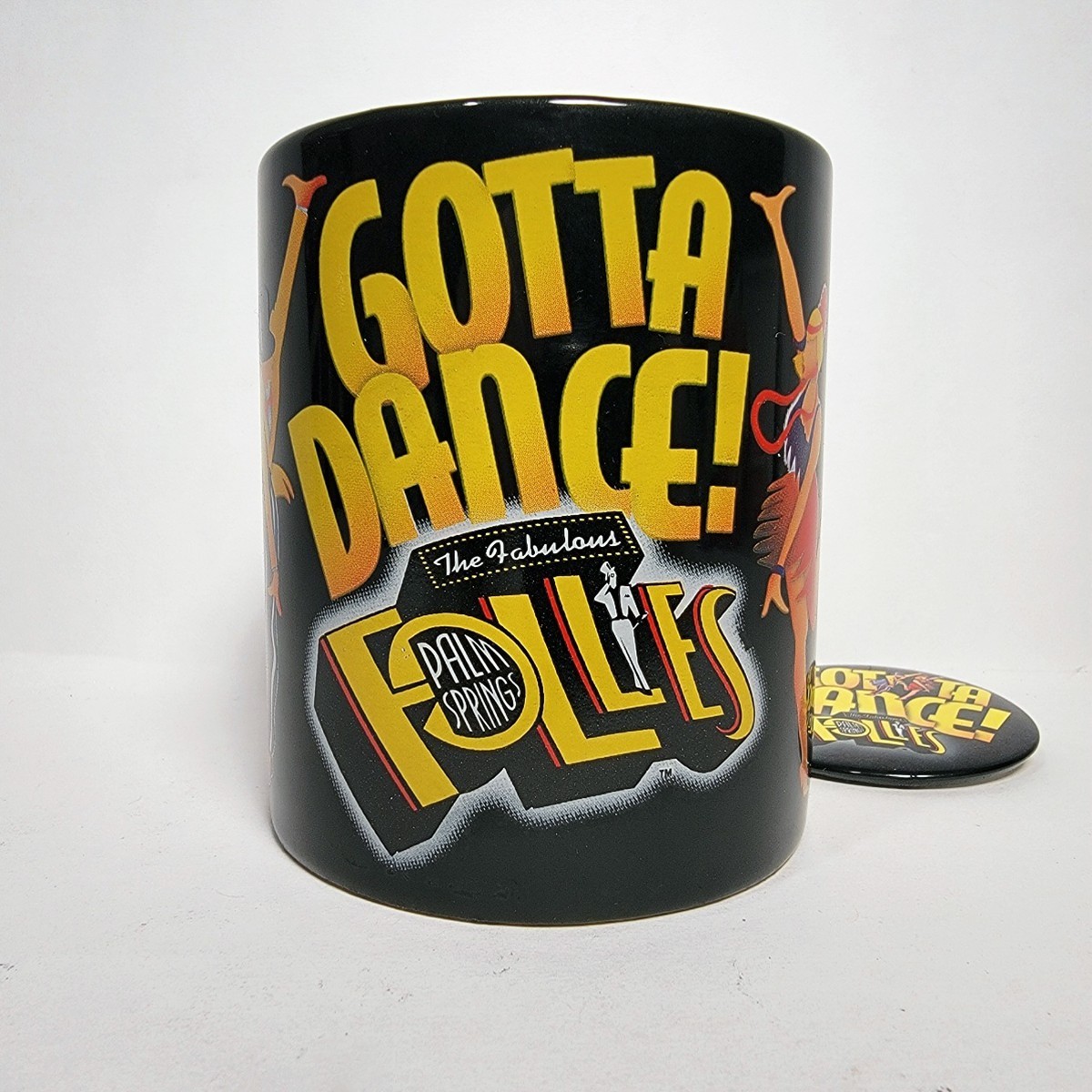 The Fabulous Palm Springs Follies Mug and Button \