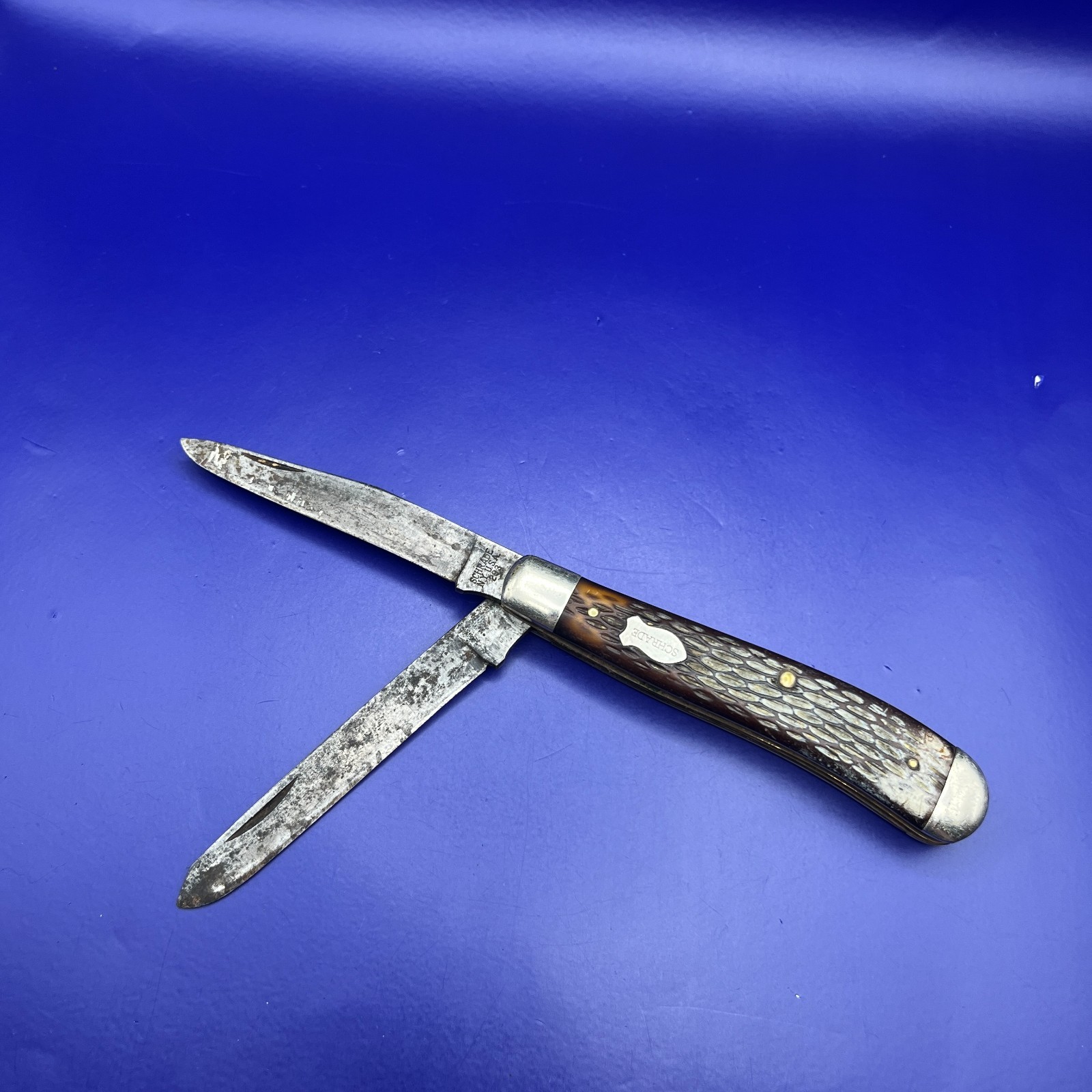 Vintage 1973  - Schrade NY USA 293 Trapper Pocket Knife