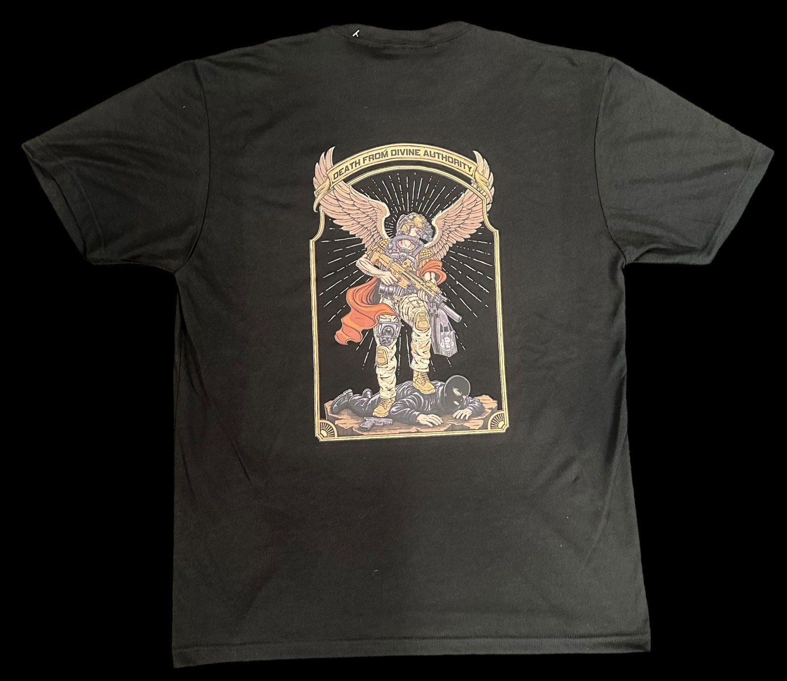 STP Small Graphic Tee Men\'s, St Michael Death from Divine Authority, SOCOM STP Small Graphic Tee Men\'s, St Michael Death from Divine Authority, SOCOM